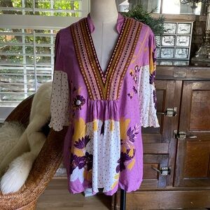 ANTHROPOLOGIE Bl-nk Stephanie Top PURPLE XL NEW